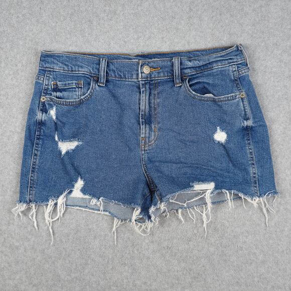 Old Navy Womens 8 Distressed Denim Cut Off Shorts 30" Waist - Picture 1 of 11